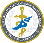 Logo Recognizing Forward Foot & Ankle Center's affiliation with American Board of Foot and Ankle Surgery